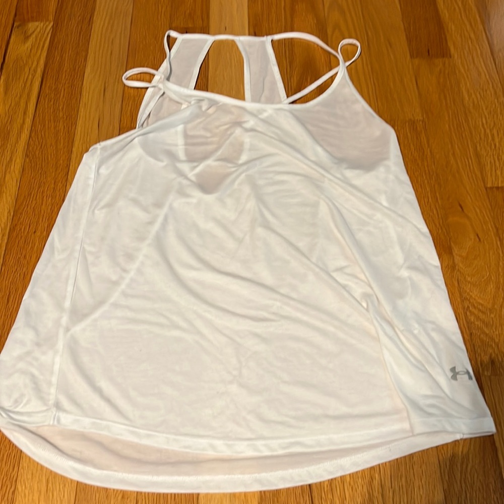 Under Armour white strappy tank large